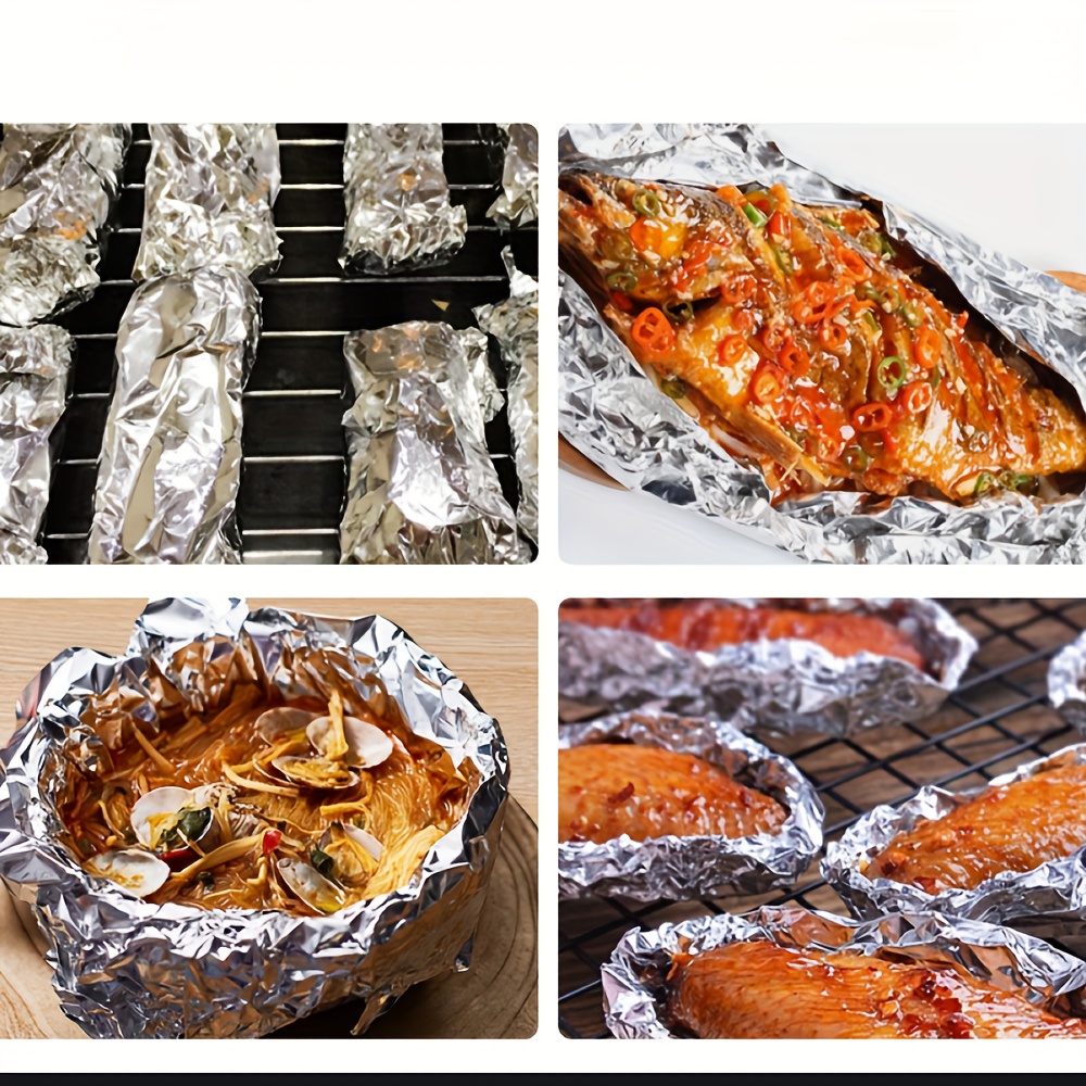 Aluminum Foil Sheets, Heavy Duty Tin Foil Cooking Sheets, Greaseproof  Baking Pan Liners, Grill Foil, Baking Tools, Kitchen Gadgets, Kitchen  Accessories - Temu