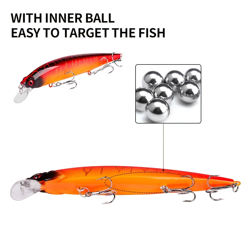 4.5cm/2.8g Minnow Fishing Lure Lifelike 3d Eyes Bait With Treble Hooks  Suitable For Saltwater Freshwater