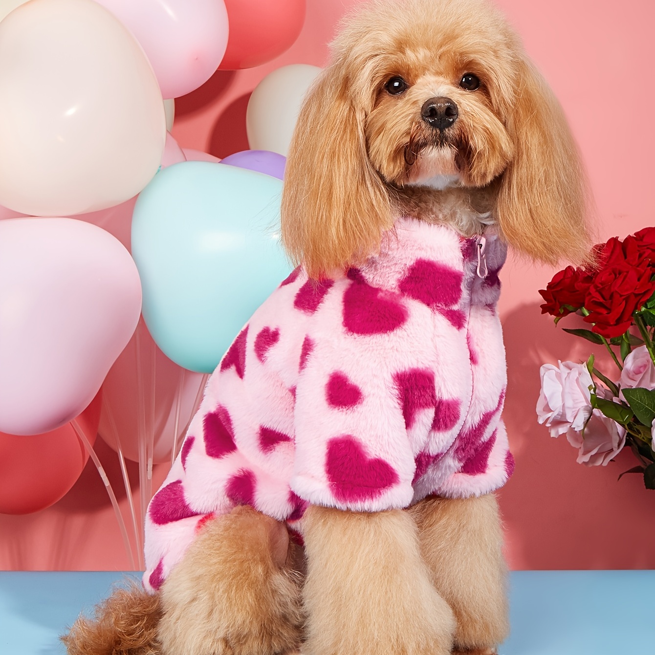 pet clothes dog   pattern plush warm thickened coat for small and medium dogs christmas gift Product details 1