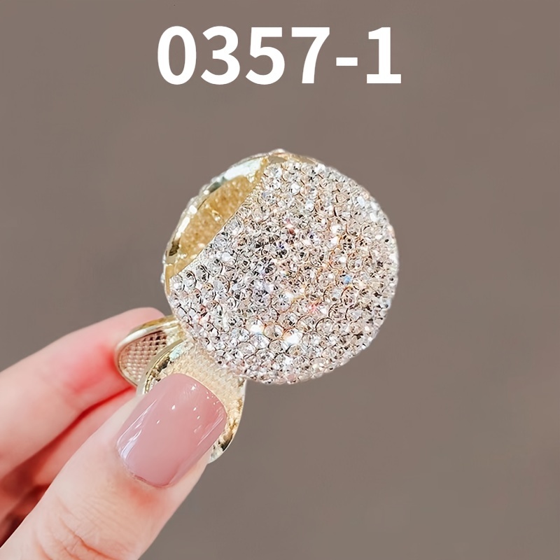 Pearl Rhinestone Hair Ponytail Fixed Metal Hair Alloy Ponytail Clip Hair Accessories Hair Claw Headwear