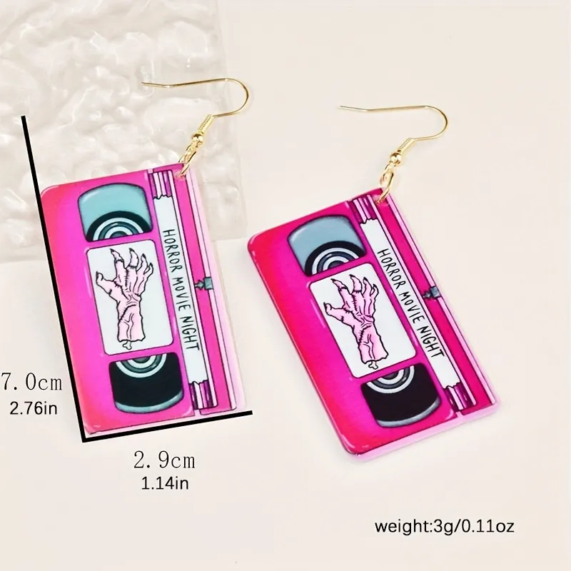 Creative Tape Design Dangle Earrings Japanese / Korean Punk Style