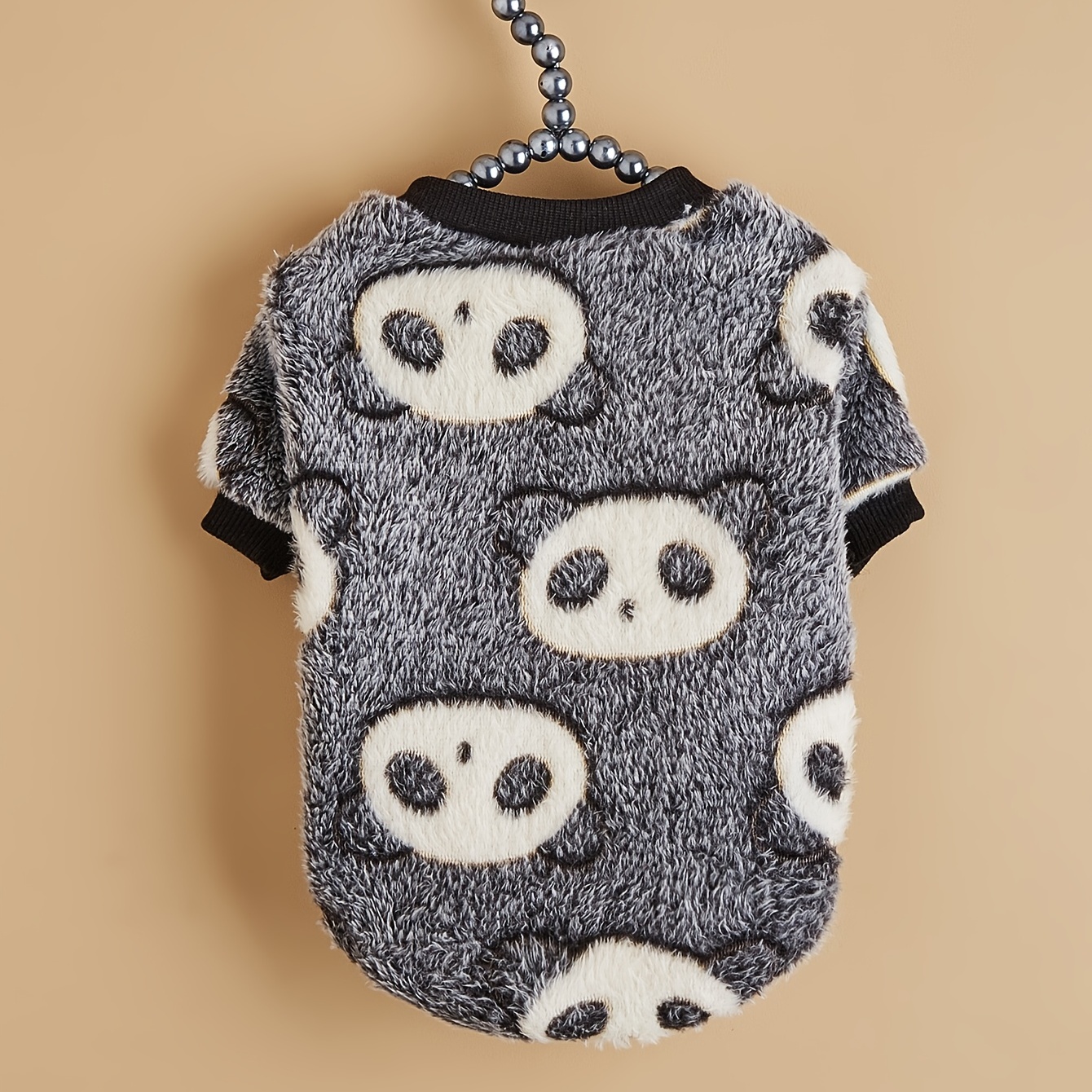 

1pc Black Panda Design Pet Sweatshirt Cute Dog Sweater For Cold Weather Puppy Warm Clothes