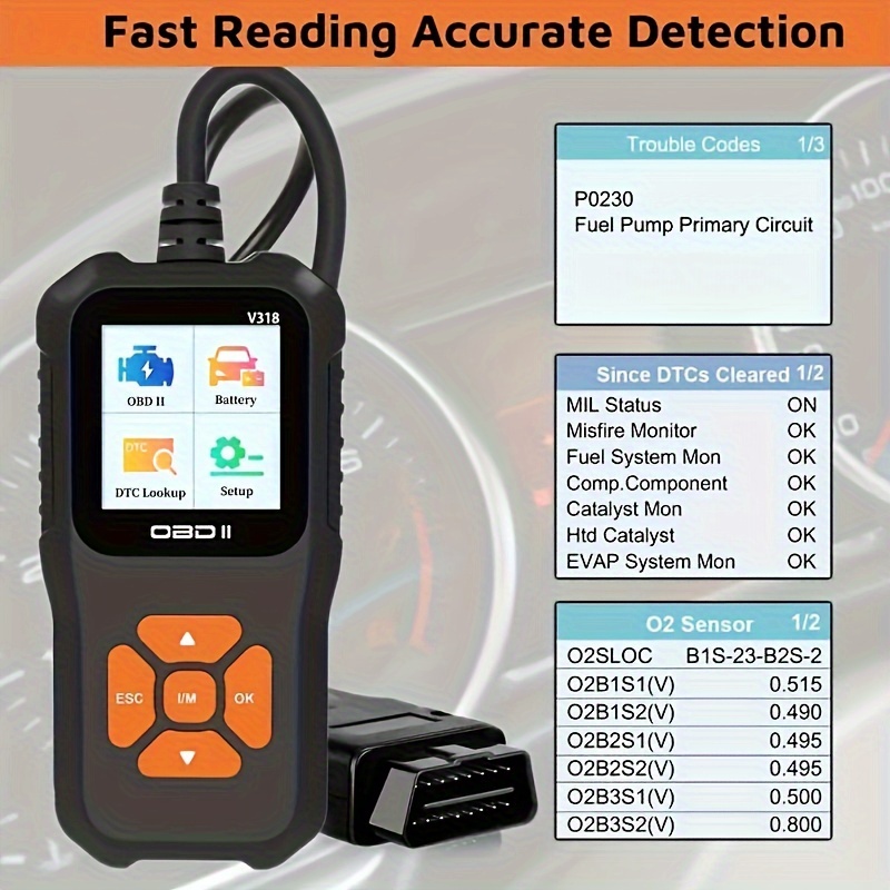 Lecteur De Code De Défaut De Voiture, Outil De Diagnostic OBD2 à écran LCD  Haute Efficacité, Réponse Rapide Et Précise Pour Voiture 