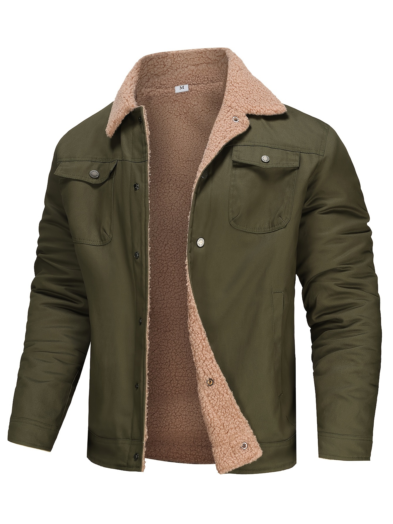 Men's Fleece-lined Cotton Casual Jacket Winter Lapel Single Breasted W –  Nexus Online Shop