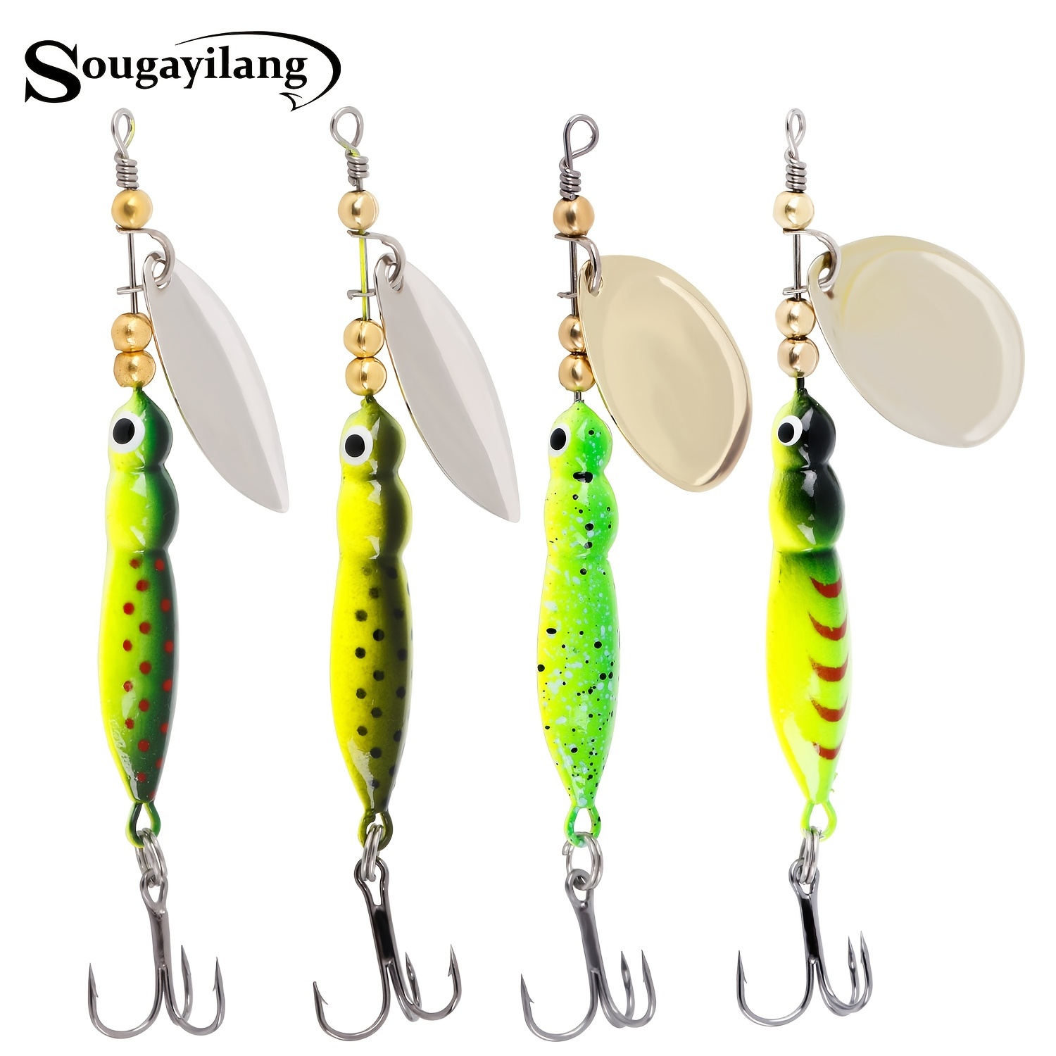 Sougayilang Spinner Fishing Lures Metal Sequin Trout Spoon - Temu