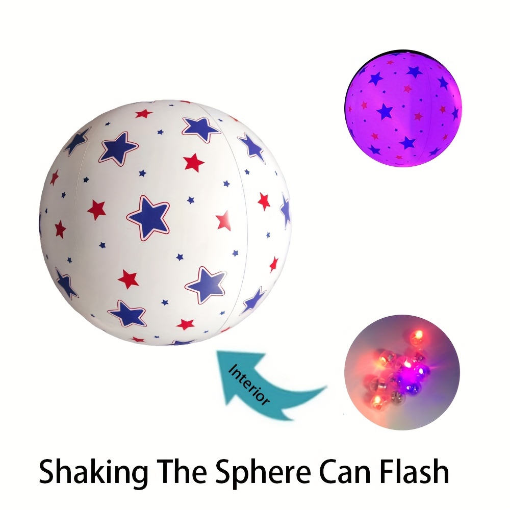 PVCS Le jouet de piscine 16 couleurs brillent la boule 16 LED gonflable  allument le ballon de plage avec la télécommande 