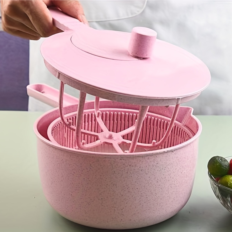 Pink Salad Spinner Colander