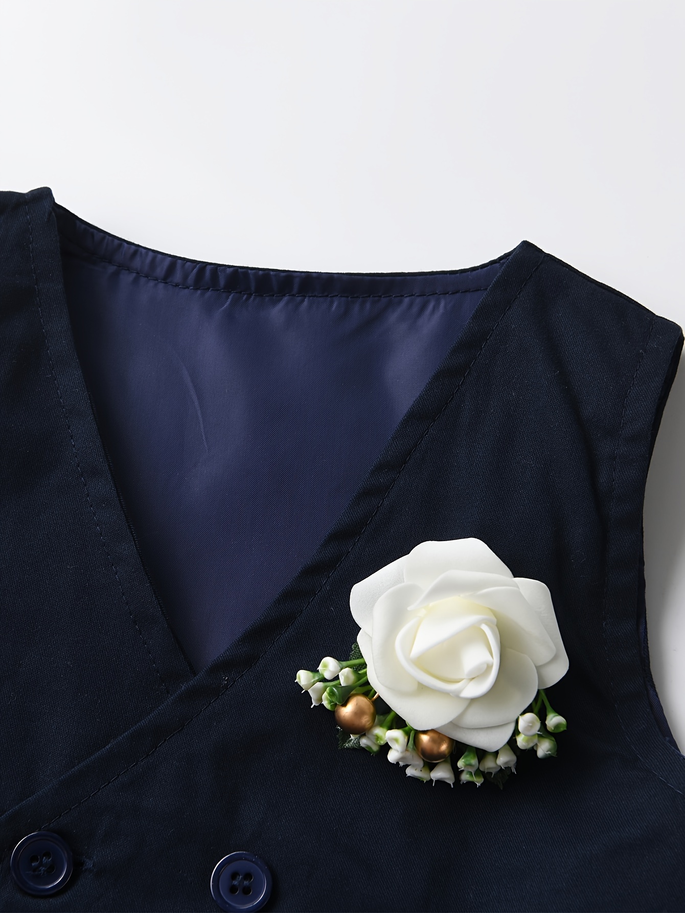 Completo Bambino Gentleman - Camicia A Quadri Con Papillon E Bretelle, Taglie 1-6 Anni, Cotone/Poliestere - Foto 9