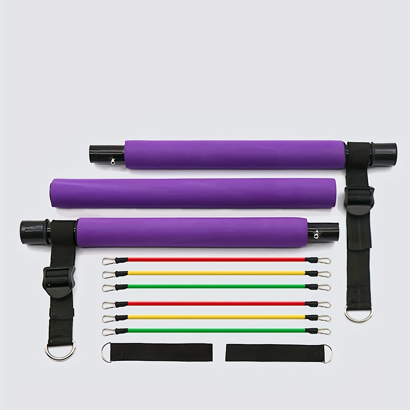 3 Section Pilates Stick with Resistance Band