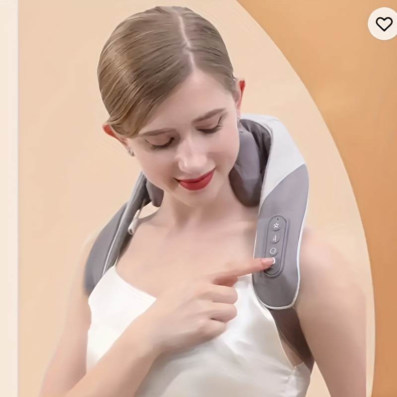 XTO Masajeador eléctrico de cuello con calor - Masajeadores de cuello y  hombros para aliviar el dolo…Ver más XTO Masajeador eléctrico de cuello con