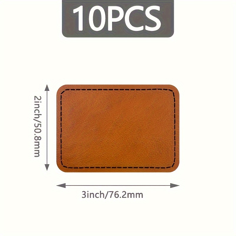 Leatherette Personalized - Rectangle Patches w/adhesive