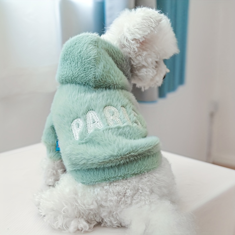 

Stay Cozy And Stylish This Winter With The 'paris' Pet Plush Hoodie!