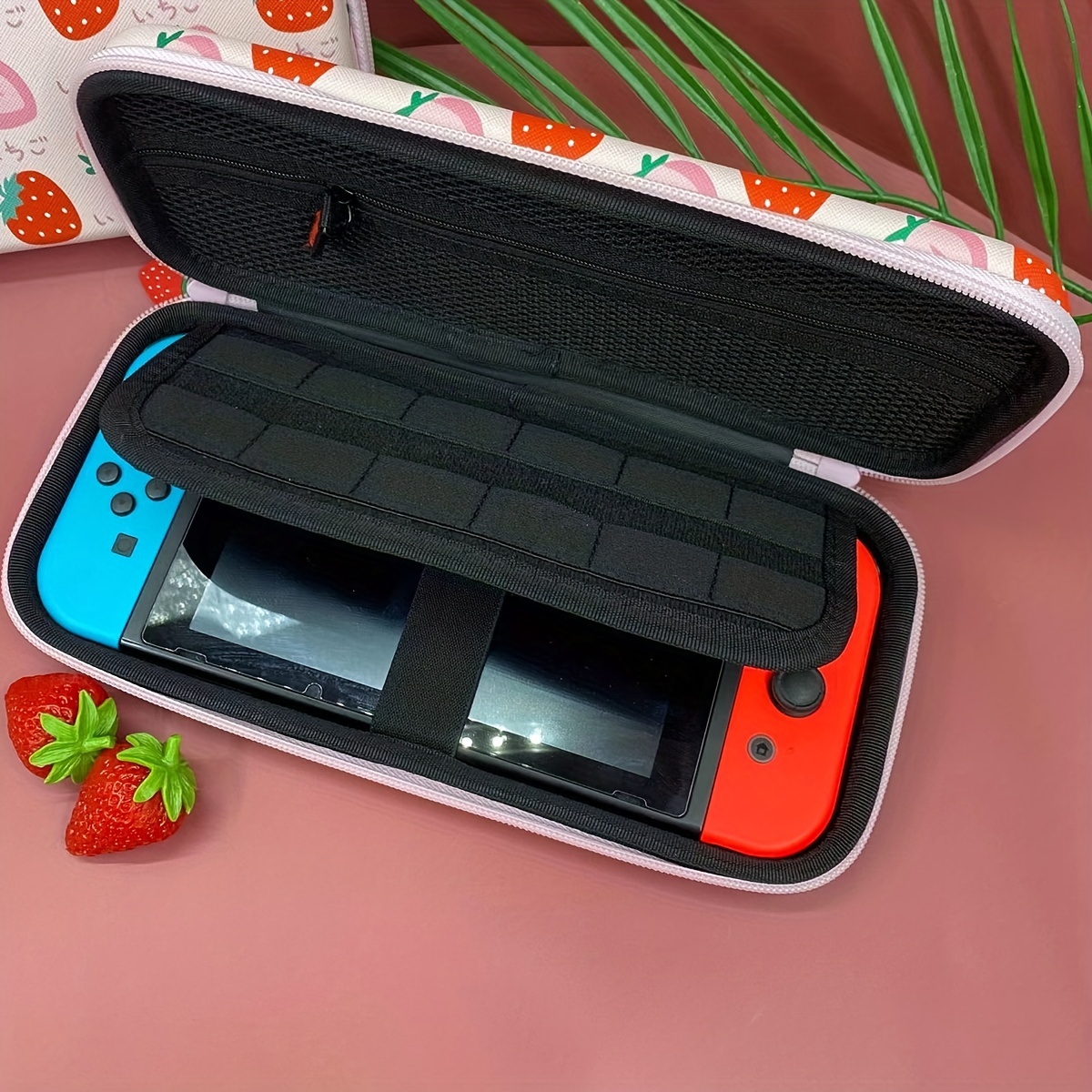 cute carrying case for switch switch oled hard portable travel game case switch accessories storage bag details 3