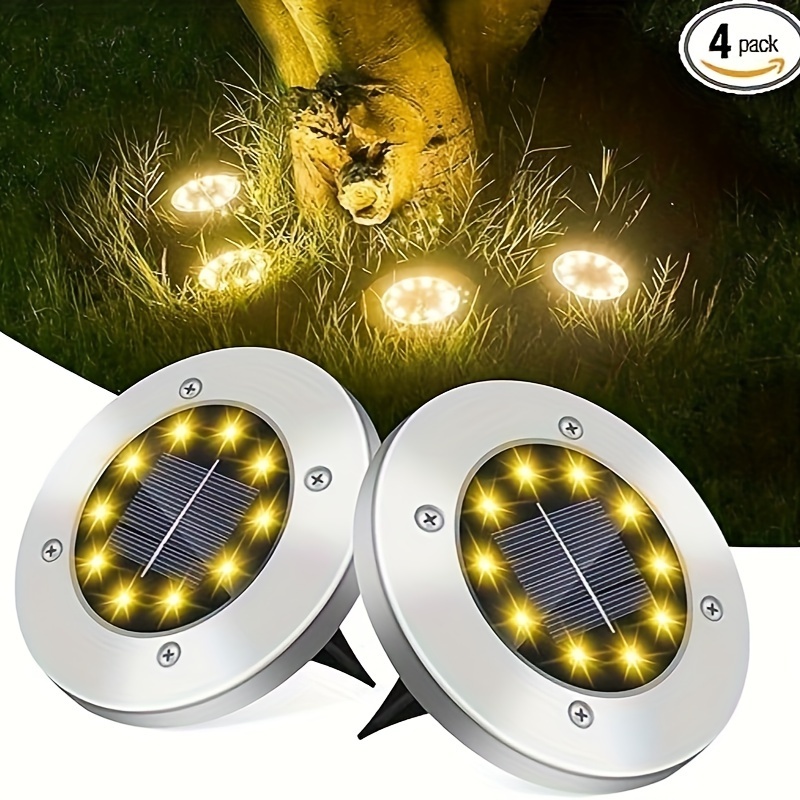 4 Stück LED Solar Disc Light Outdoor Garten Solar - Temu Austria