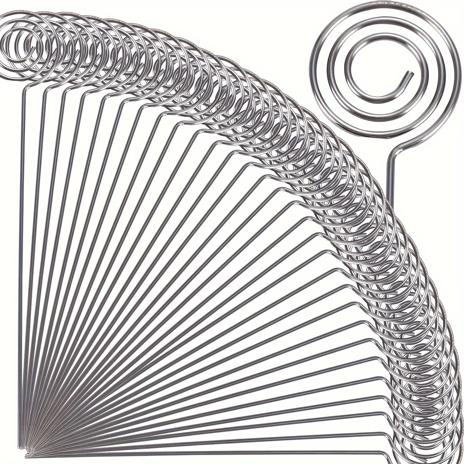 10/30/50pcs Metal Photo Clip, Circular Silver Diy Metal , Note Photo Memo Holder, Metal Clip Cake Accessory, For Valentine's Day New Year Easter Party Wedding Day Decor