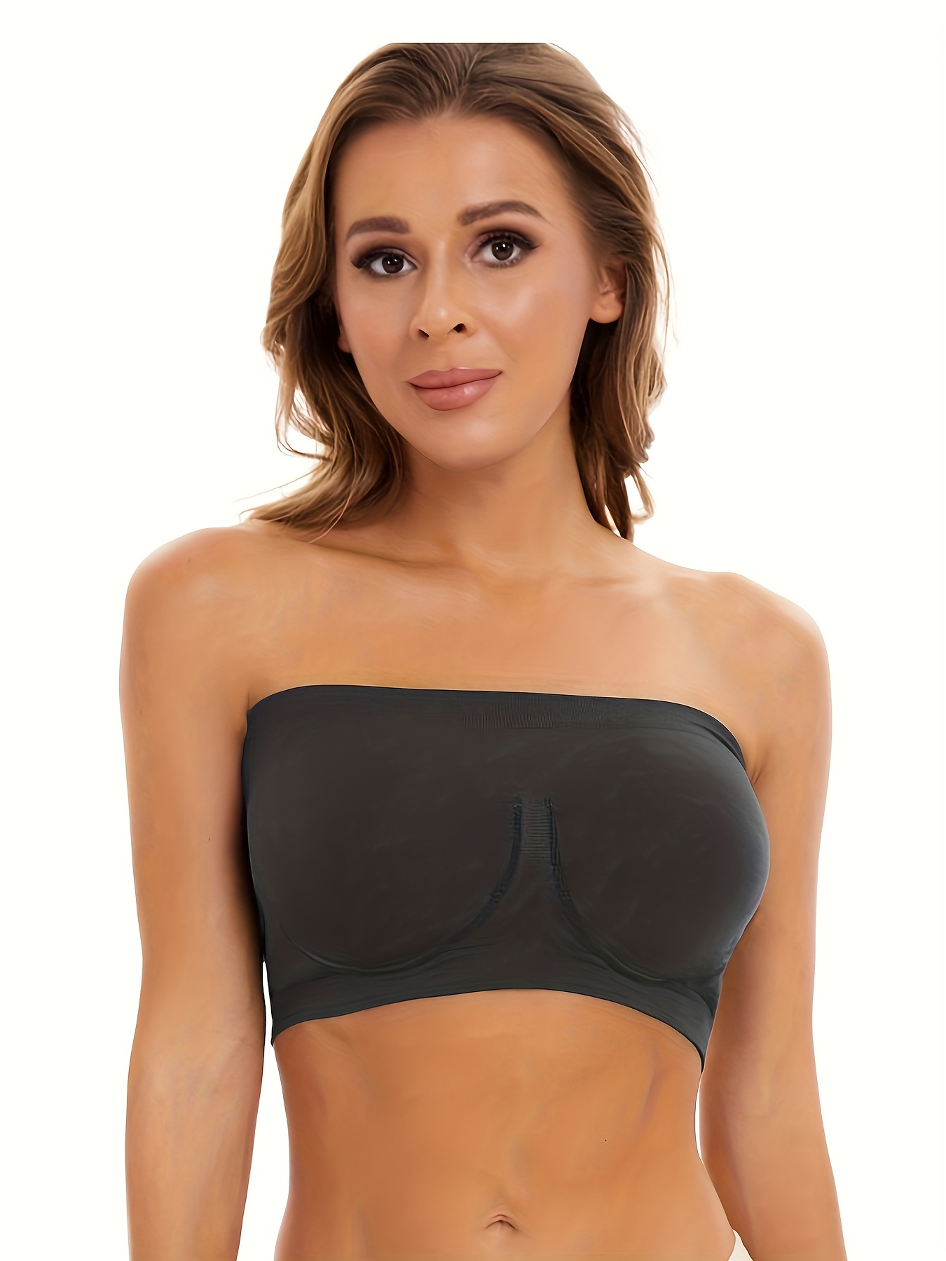 Strapless Bra Seamless Exquisite Underwear Stretchy Appearance Stretchy  Non-Padded Tube Top Bras Good Elasticity Adjustable Lightweight  Underclothes