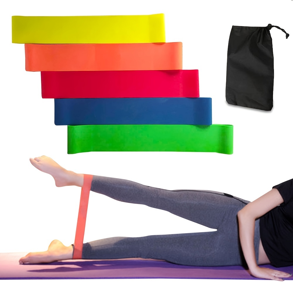 5PCS Yoga Resistance Bands Stretching Rubber For fitness training