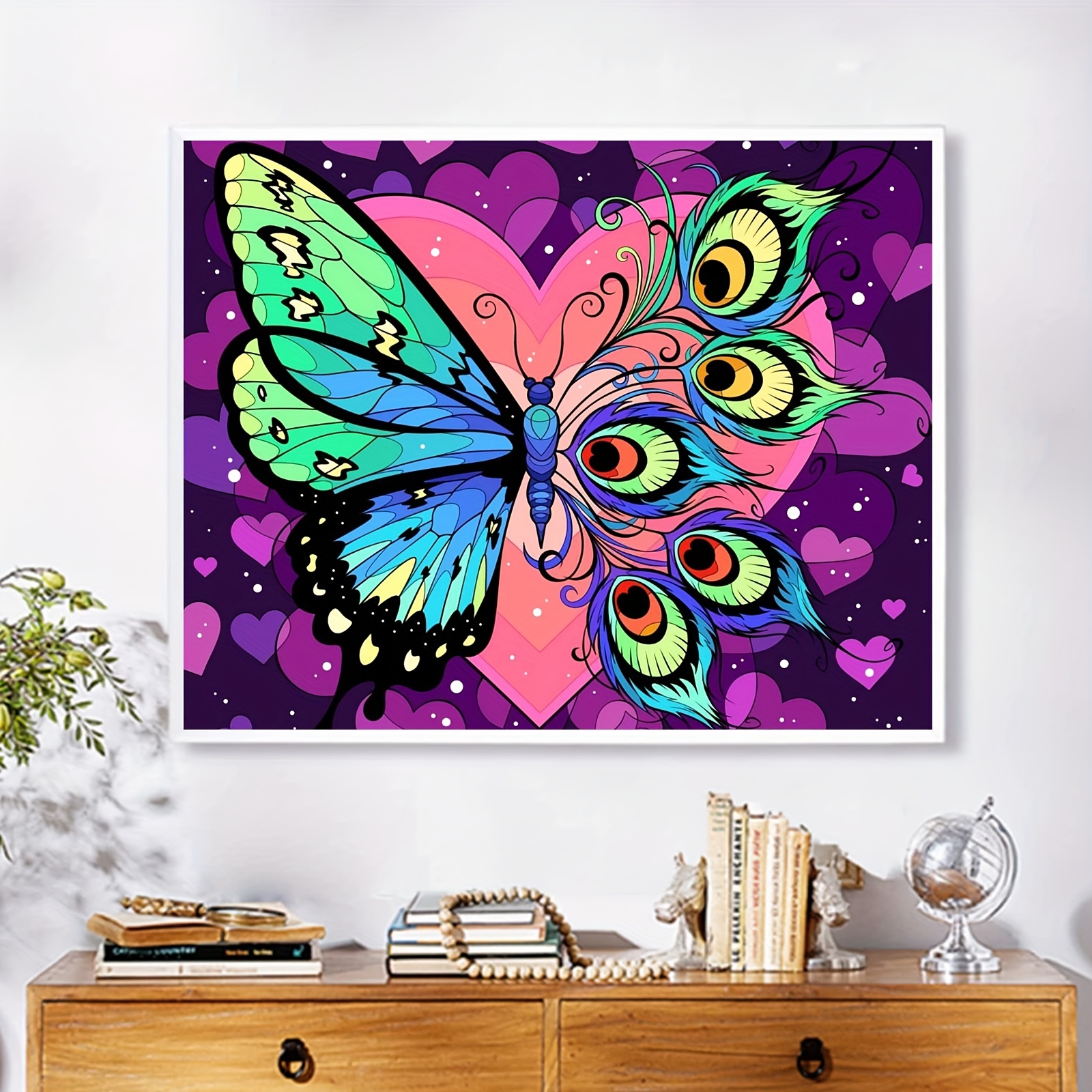 Butterfly Diamond Painting Kits Diamond Art Full Diamond 5d Diamond Dots  Kits Gem Art For Adults Wall Home Decor 11.8x15.7 Inches