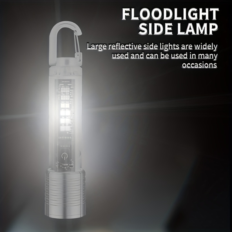 1pc (XHP50/30W LED Bead) Linterna LED Con Imán Fuerte, Resistente Al Agua,  Recargable Por USB, Con Zoom De Largo Alcance Para Acampar Y Pescar - Temu  Chile