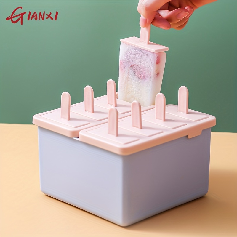 Molde de silicona para helados con 8 cavidades, máquina creativa para hacer  paletas de hielo, palitos de helado de chocolate, bandeja de paletas de