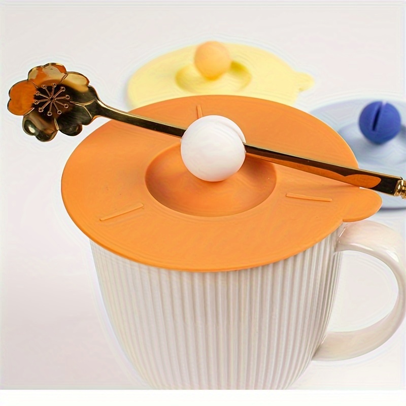 Tohuu Silicone Coffee Cup Lid Cute Reusable Silicone Lids for Cups