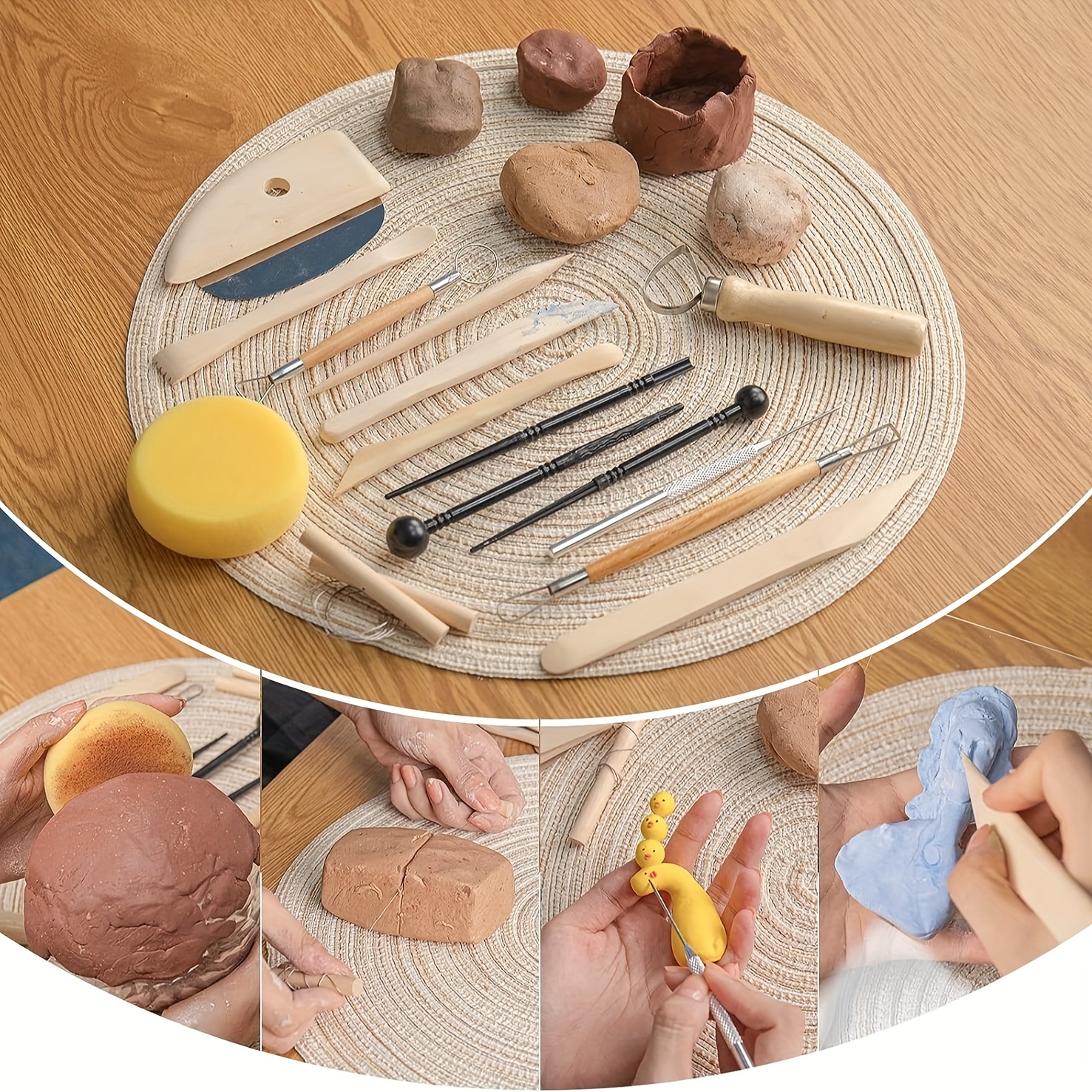  SEWACC 1 Set Clay Tools Stylus Dotting Tool Clay Modeling Tool  Ceramic Tool Pottery Carving Tool Kit DIY Tools Scraping Tool DIY Kits  Pottery Modeling Tools Ceramics Drilling Pen Wooden