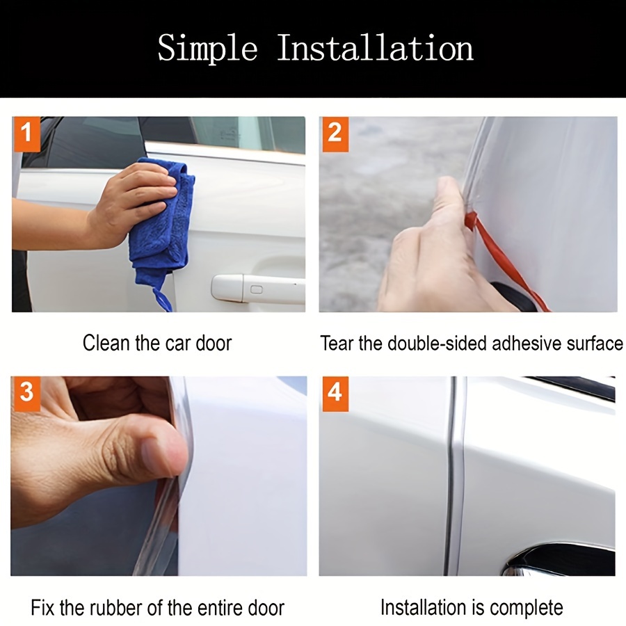 Car Door Edge Guards Clear, 32Ft Rubber Seal Protector U Shape Edge Trim  Car Door Edge Protection Fit for Most Car