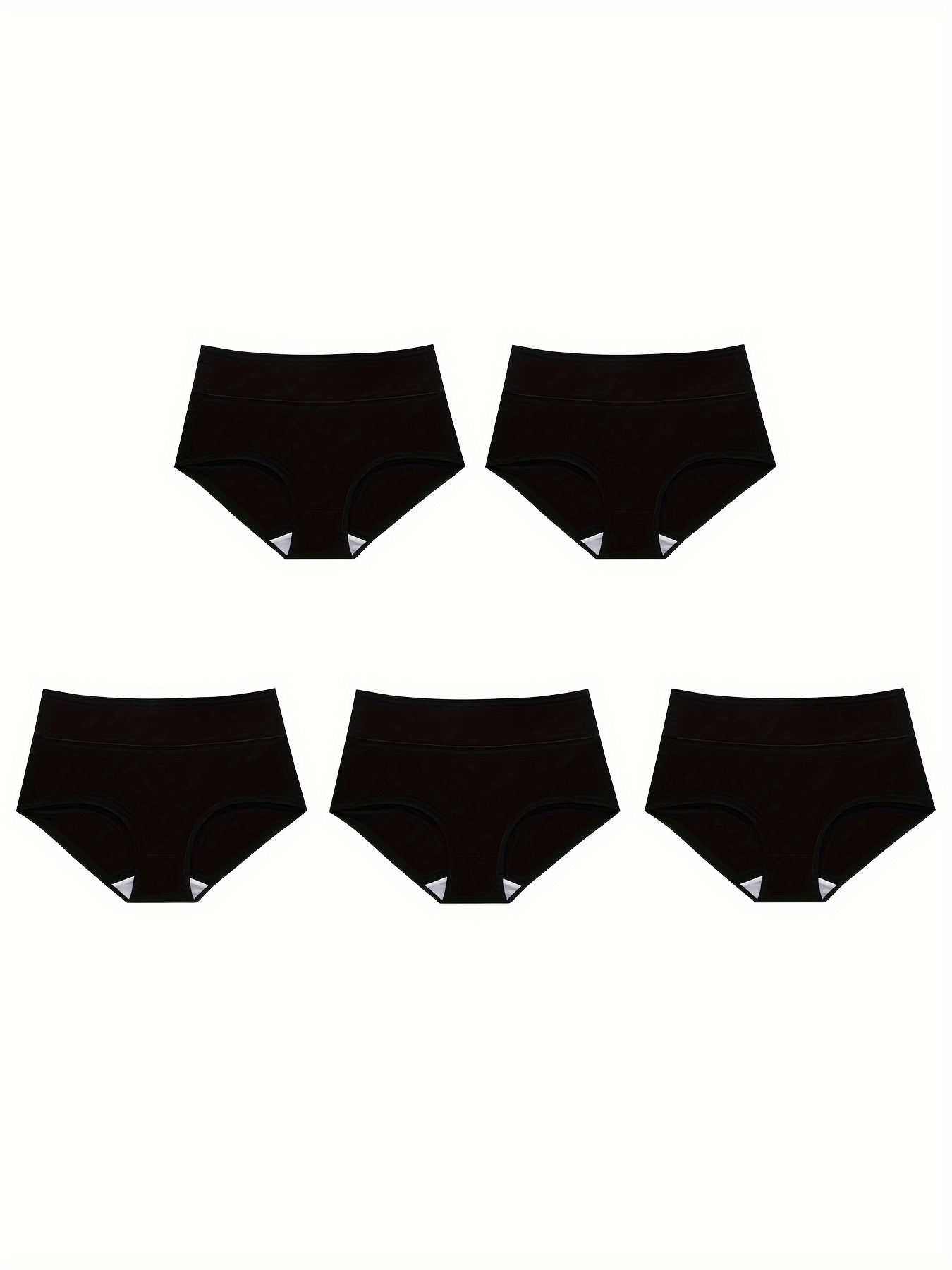5 Pack Plus Size Seamless Anti Chafing Briefs Set