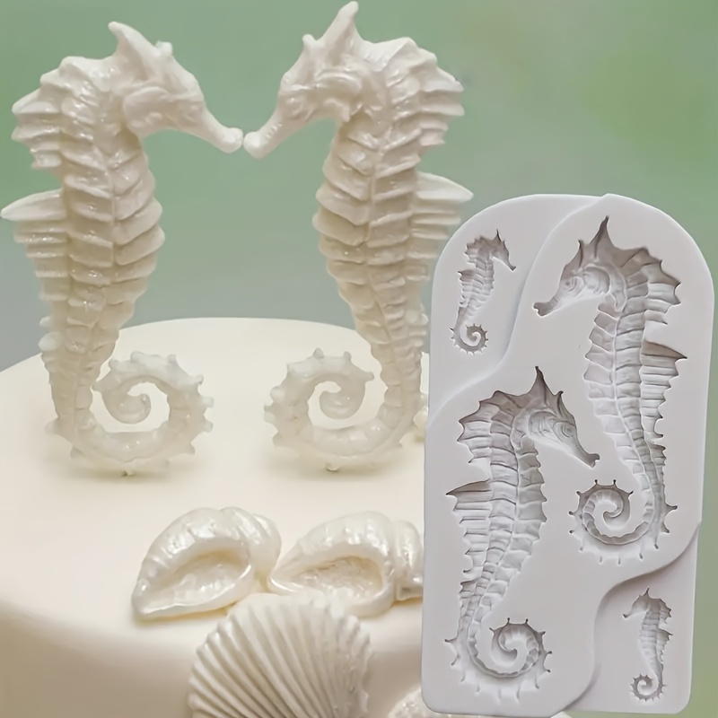 

1pc, Seahorse Fondant Mold, 3d Silicone Mold, Candy Mold, Chocolate Mold, For Diy Cake Decorating Tool, Baking Tools, Kitchen Gadgets, Kitchen Accessories, Home Kitchen Items