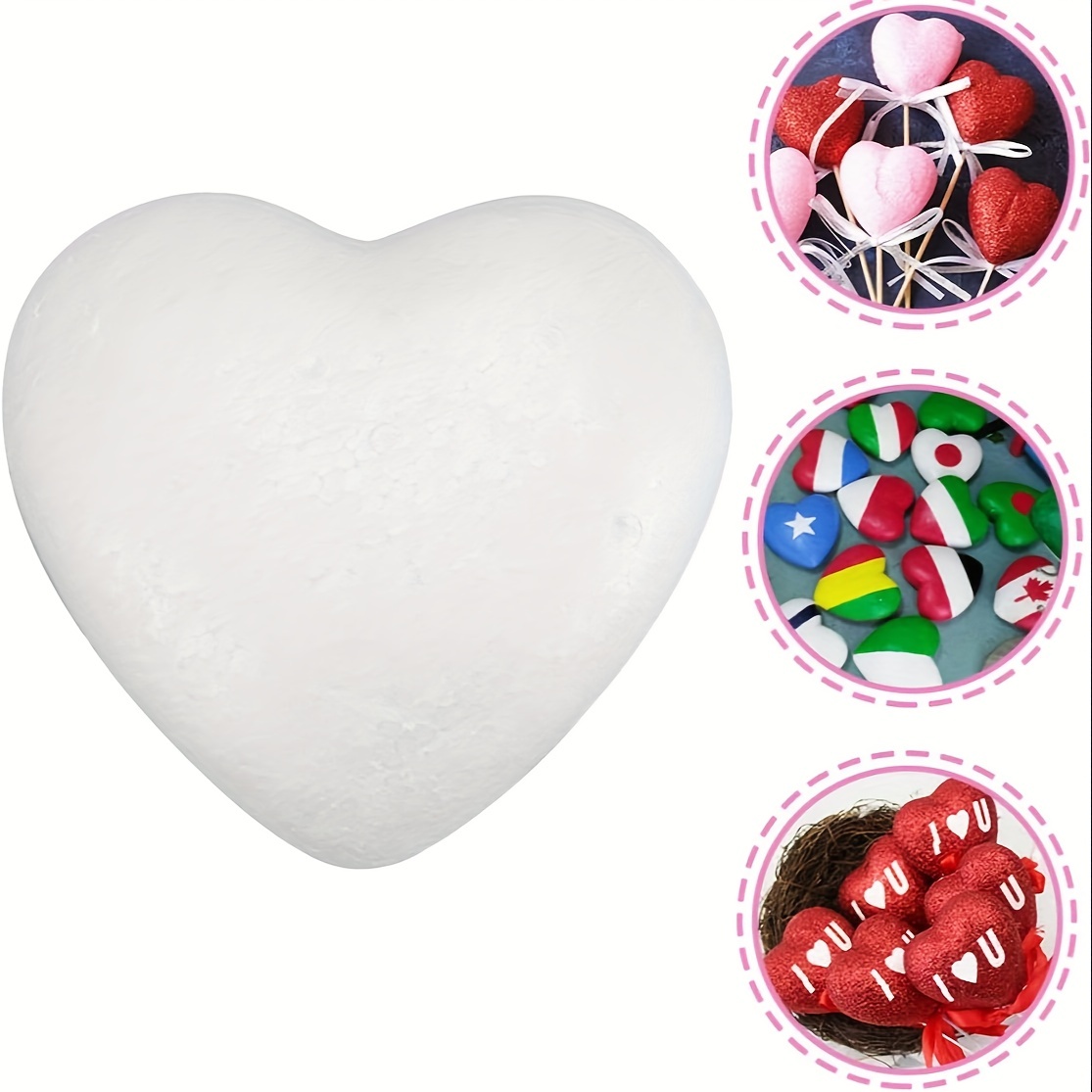 Valentine's Day Cute Foam Love Heart Mold Diy - Temu