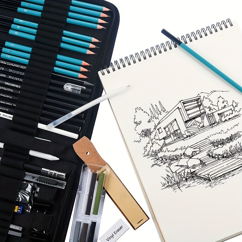 Professional Sketch Pencil Eraser Graphite Sketch Sketchbook Art Painting  Kit - Temu