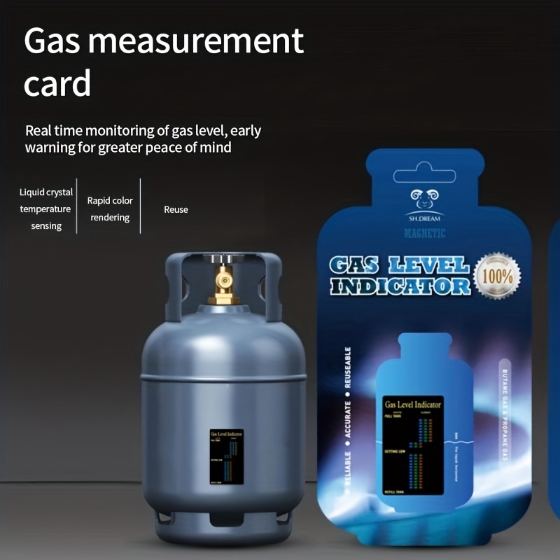 Practical Propane Butane LPG Fuel Gas Tank Level Indicator Magnetic Gauge *  Bottle Temperature Measuring Stick