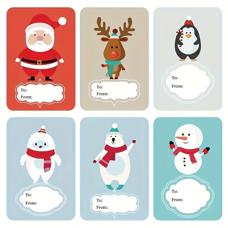 2024 New Christmas Decoration Snow Stickers Santa Claus Elk