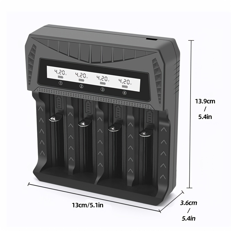 Caricabatterie 18650 Quattro Slot Usb Batterie Litio 3 7 V - Temu Italy