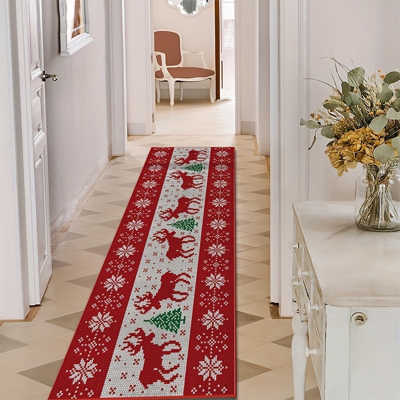 Alfombra de pasillo larga rústica con ciervo, antideslizante, tapete para  pasillo, entrada, puerta, alfombra lavable para cocina