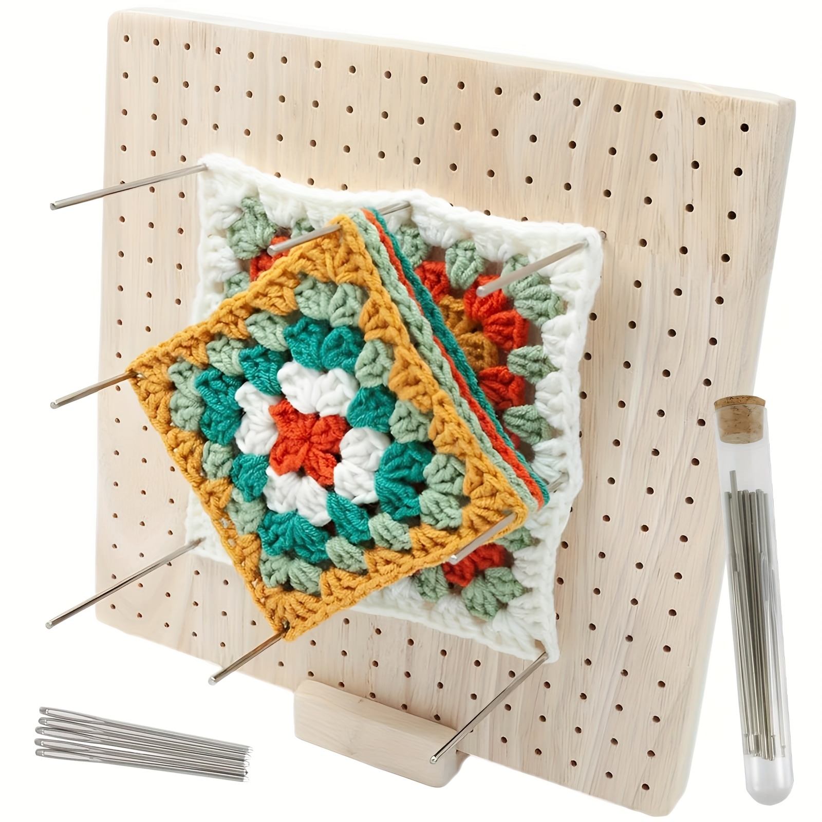 Planche de blocage au crochet en bois Tapis de blocage de tricot avec  épingles à tige pour tricoter au crochet