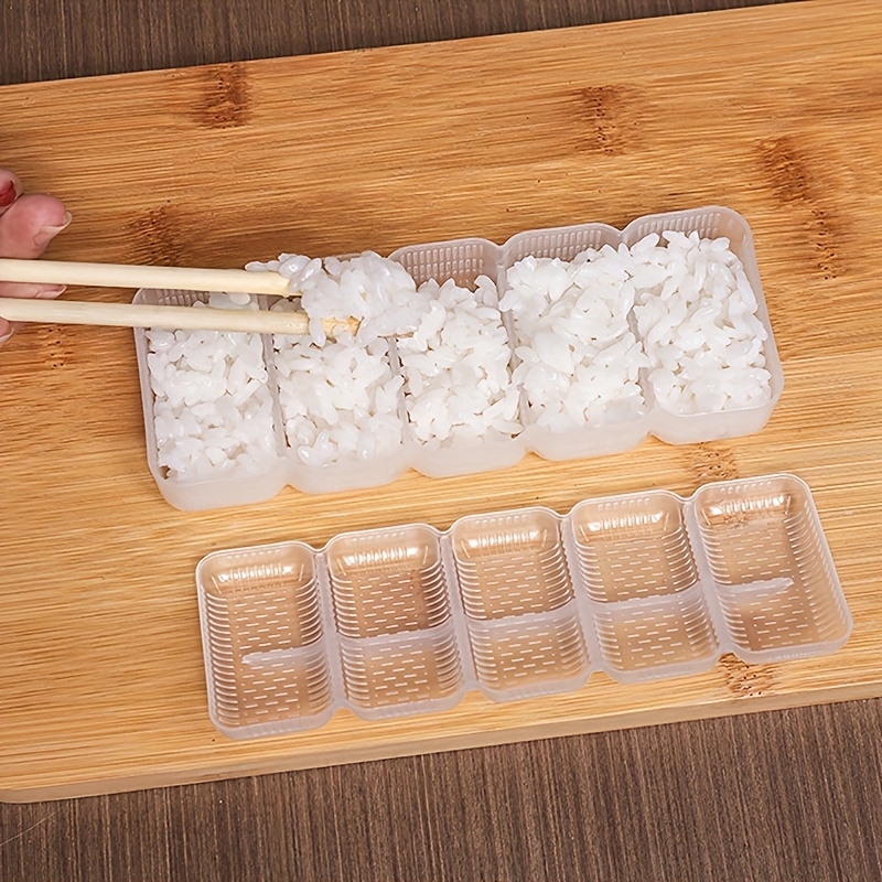 5 Rolls Sushi Maker Rice Ball Mold Japanese Nigiri Sushi Molds Non-stick  Pressure Storage Box DIY Kitchen Lunch Box Lunch Tool