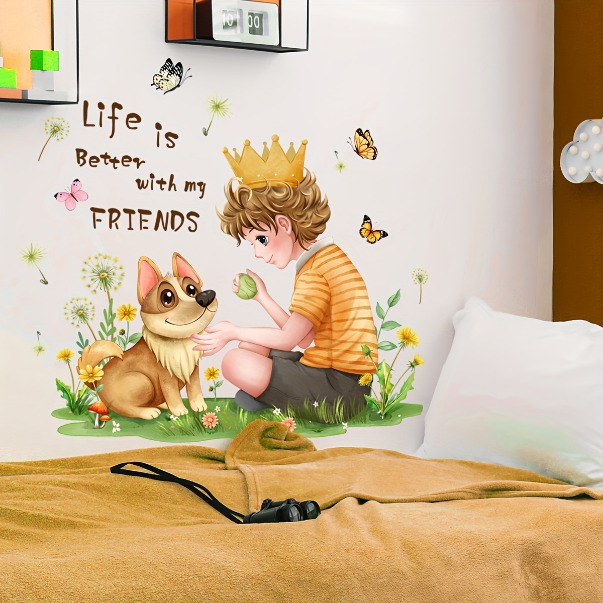 Pegatinas infantiles: Perro con globos - Murales de pared