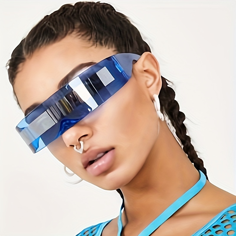 Gafas de sol futuristas tecno punk, lentes de tiro callejero Hipster, Punk  - AliExpress