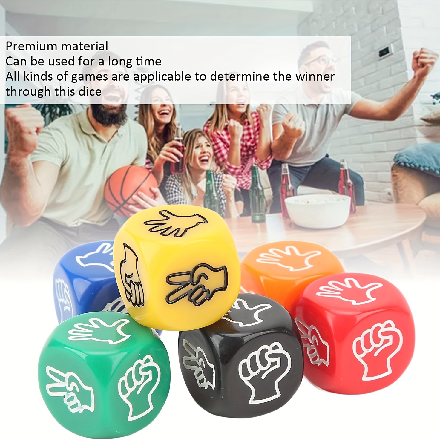Double The Fun With Finger Guessing Game Dice 6 Sided Rock - Temu
