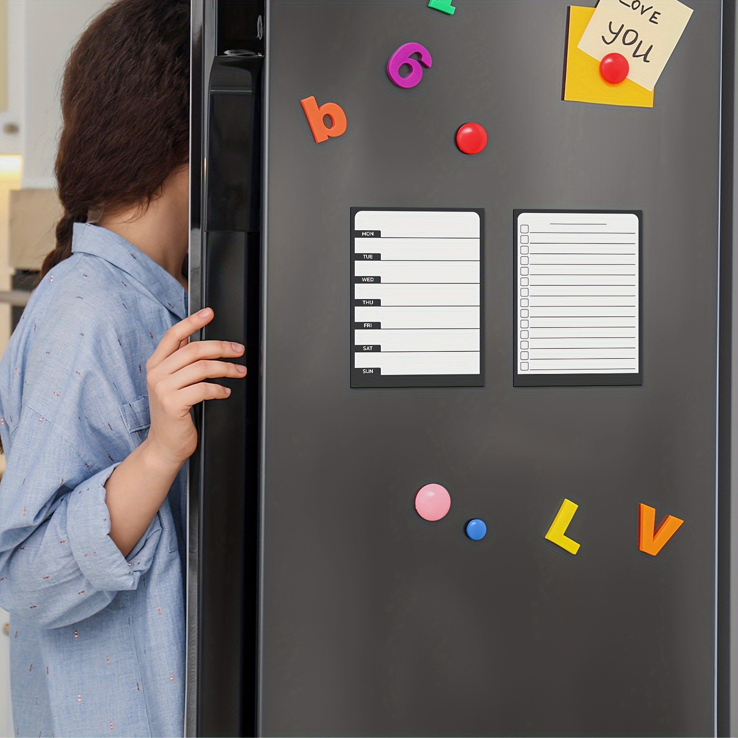5/8pcs Imanes Refrigerador Etiquetas Pizarra Magnética - Temu