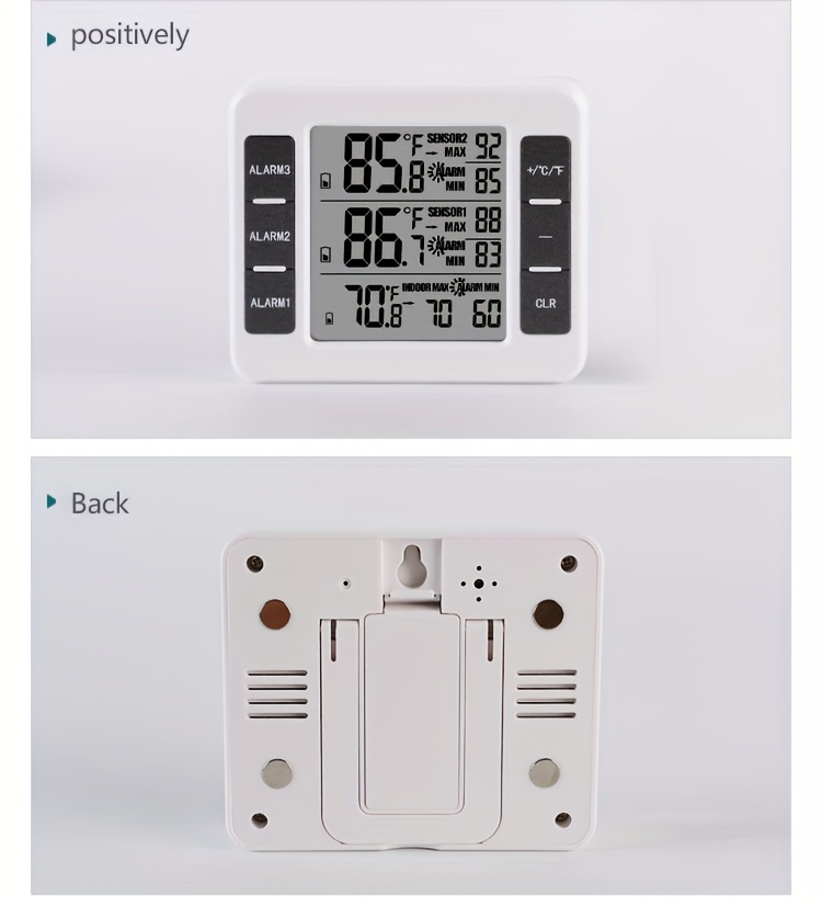 1 Indoor And Outdoor Thermometer With Upper And Lower Limit - Temu