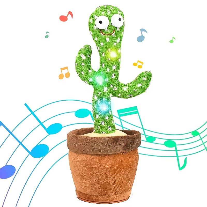 interactive electronic dancing cactus plush toy sing repeat and dance with kids for early education fun halloween christmas gift 6