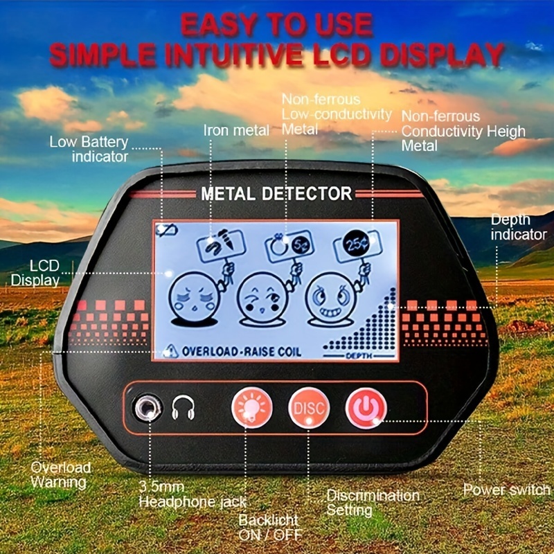 1pc Detector Metales Adultos Detector Metales Impermeable - Temu Chile