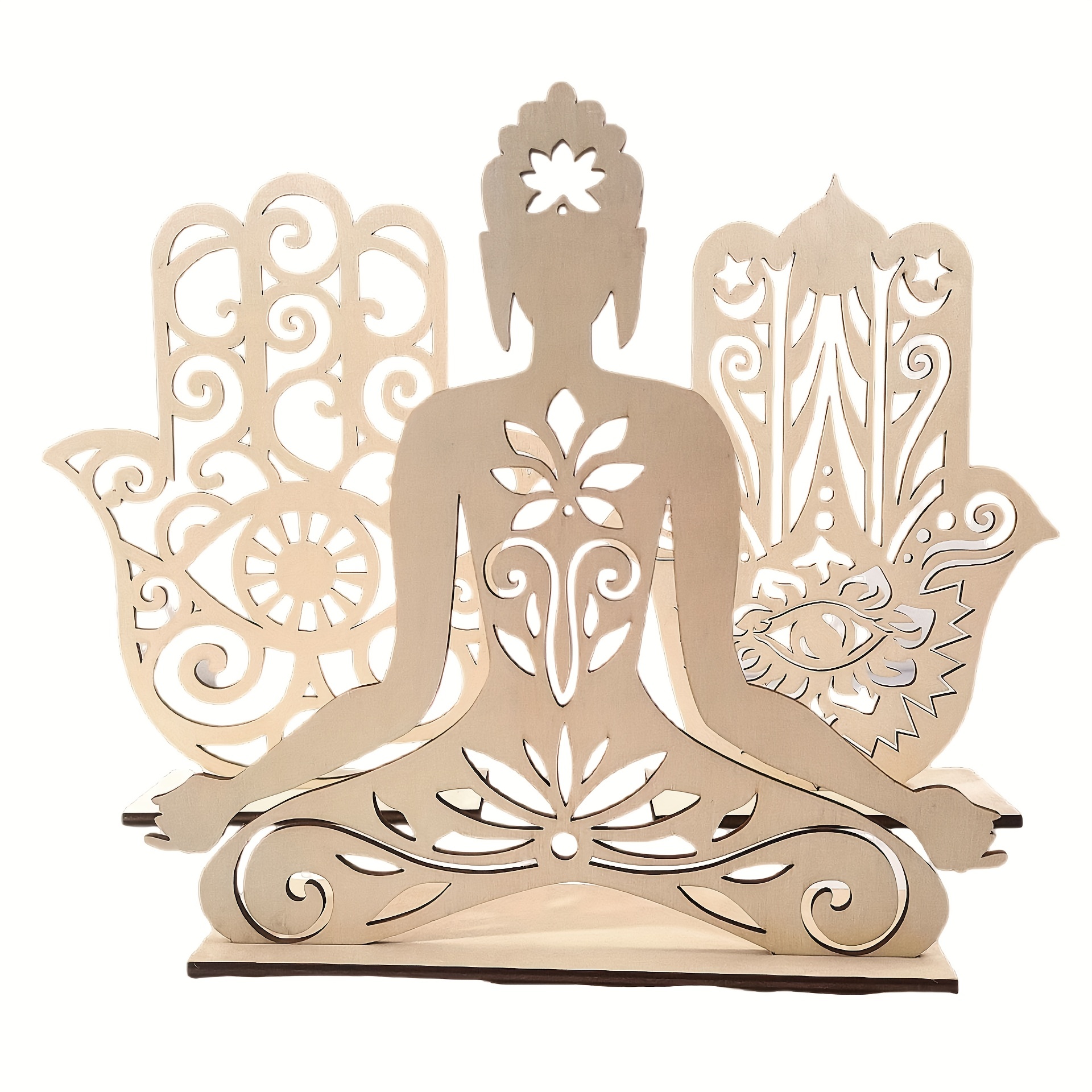 Wooden Yoga Meditation Statue - Wooden  