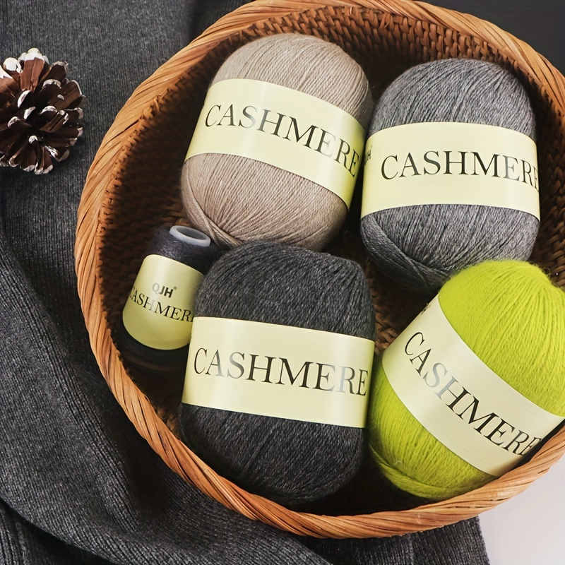 100% Cashmere Yarn, 100g Mongolian Pure Cashmere Hand Knitting Cone Yarn  Luxuriously Soft Yarn for Knitting Crocheting (Olive Green)
