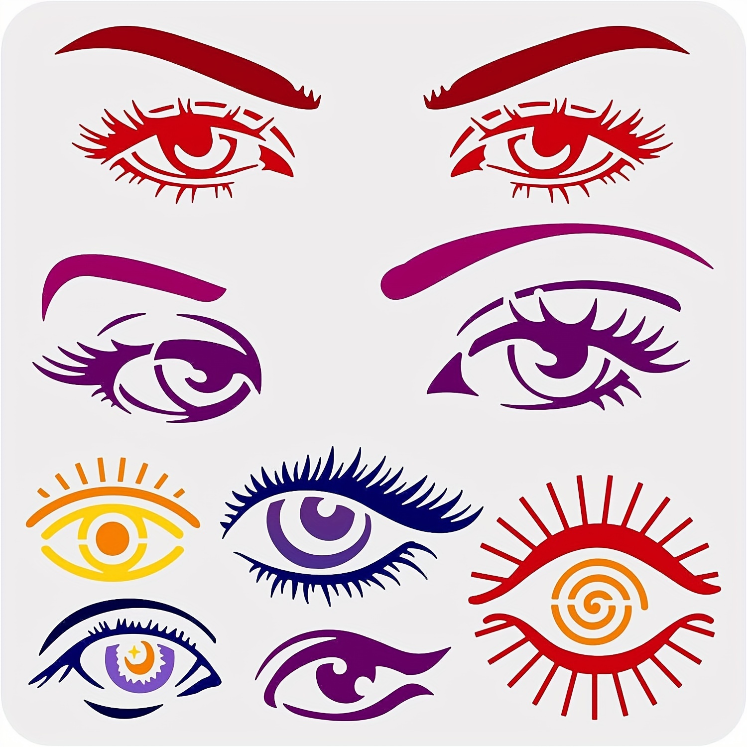 Eye Stencils For Painting Beautiful Eyes Stencils, Plastic Eyes