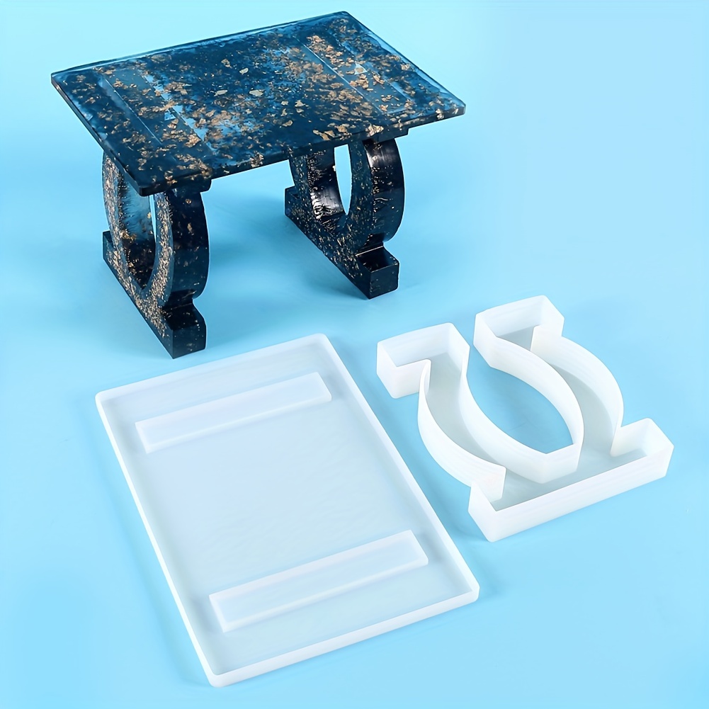TINYSOME 4Pcs Epoxy Resin Mold Tray Silicone Molds DIY Resin Art Tool for  DIY Custom Tray