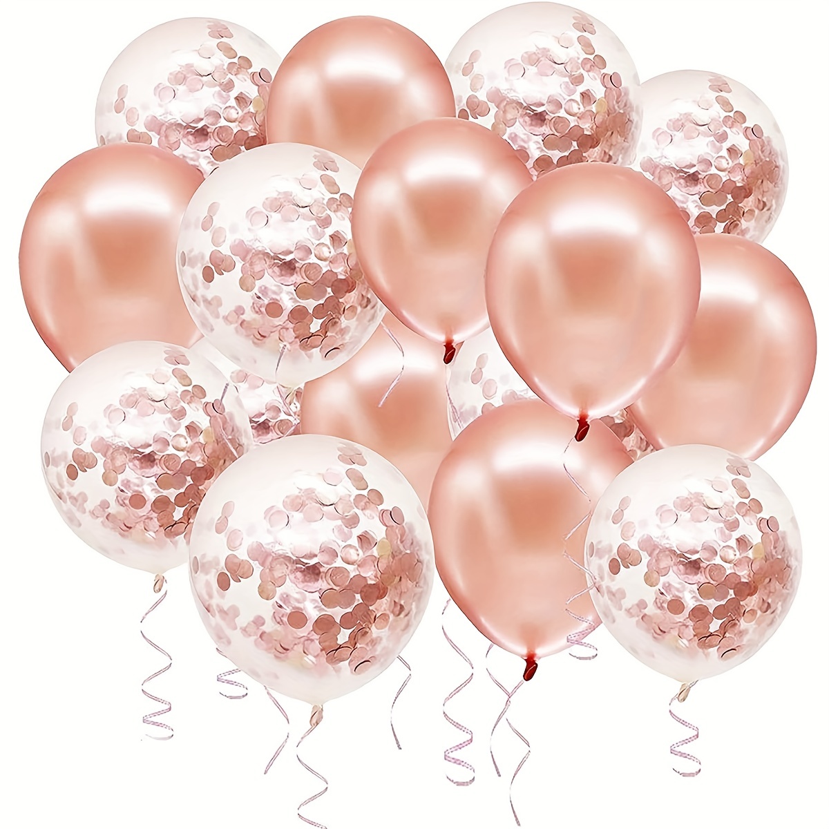 40 Globos dorados rosados, 12 cm – Cucurucho Party