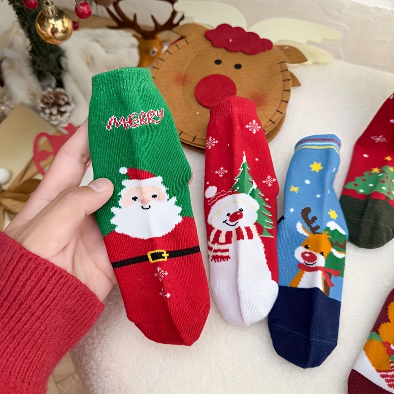 Silly Socks Christmas Warm Slipper Non Slip Elf Boots Office Home Novelty  Party